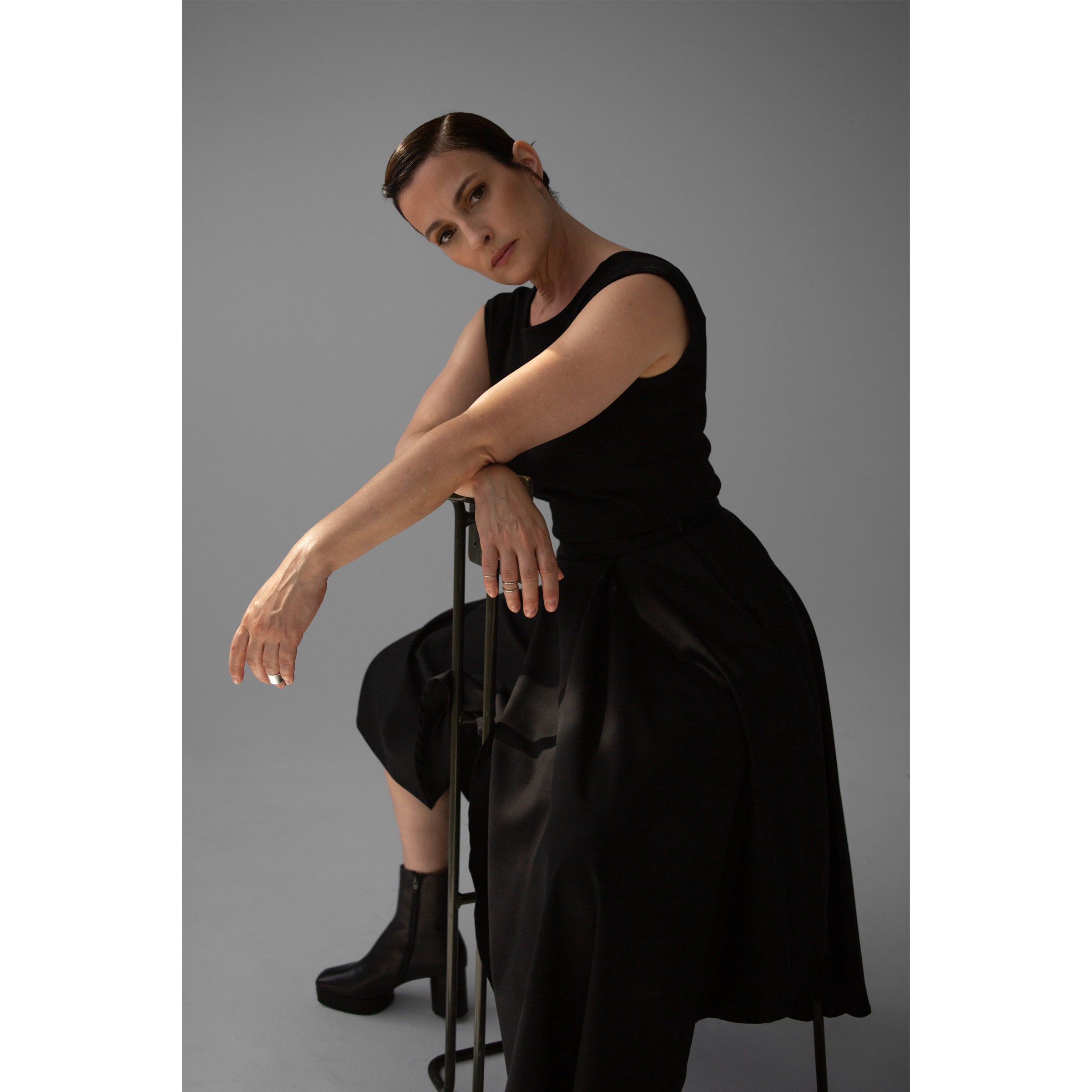 【iiort】Maxi Skirt Black MAXI SKIRT - Maxi skirt - Product Details