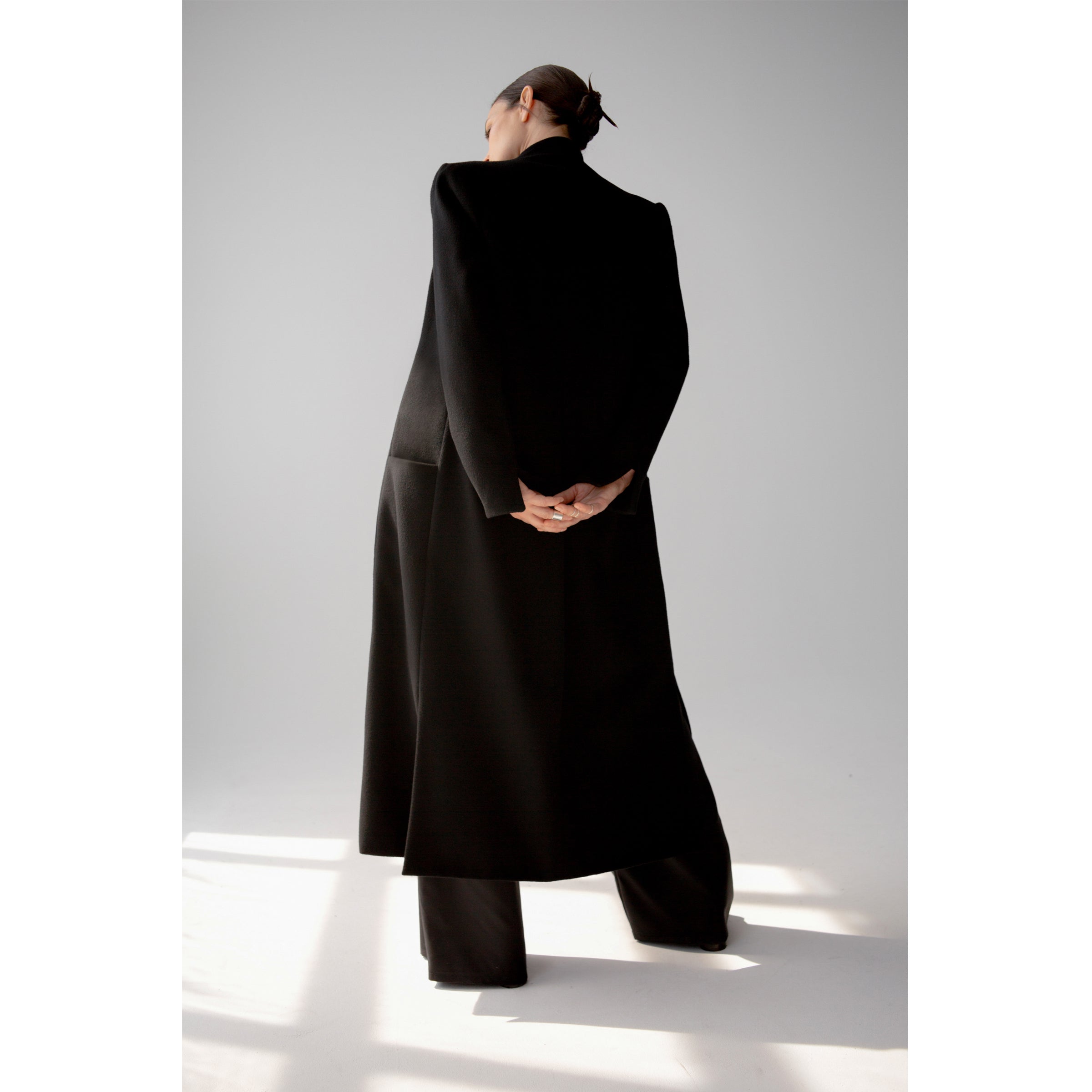 Snowbird - black | couture long coat – Elisa C-Rossow