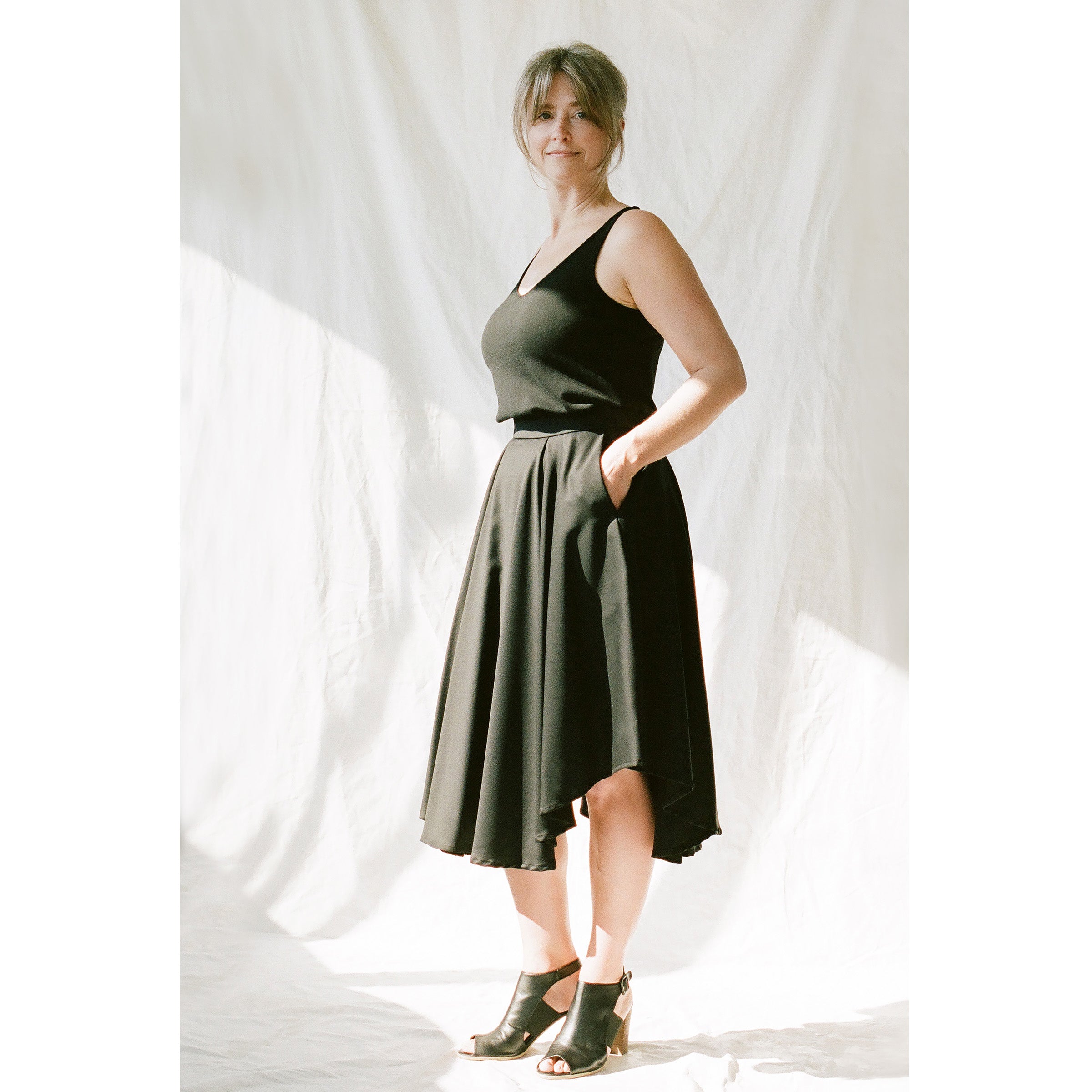 Cavalière- Black | midi wool skirt – Elisa C-Rossow