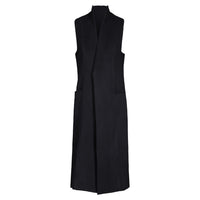 Eagle - Black | Sleeveless long coat – Elisa C-Rossow